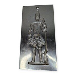 Vintage Virginia Metal Crafters Soldier Pewter Cookie Mold 24-56 5.5" x 11"
